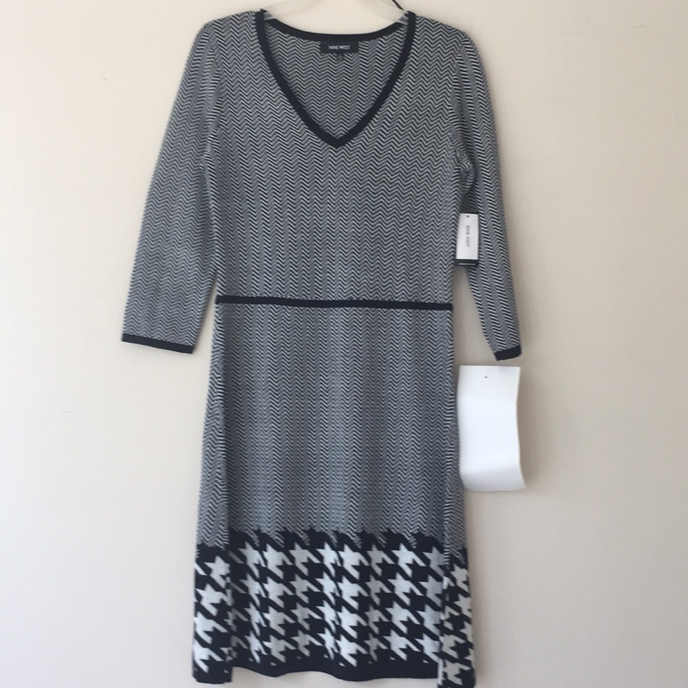 Nine West women black & White dress
